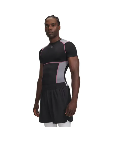 T-shirt Homme UA HG ELITE COMP SS Noir