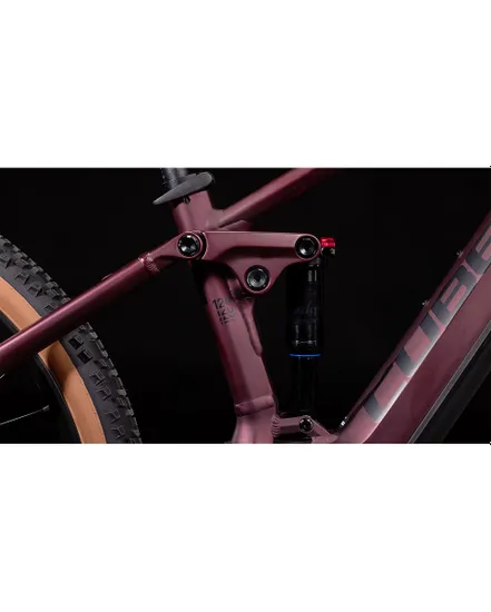 VTT électrique tout suspendu Unisexe STEREO HYBRID 120 ONE 750 Bordeaux/Noir