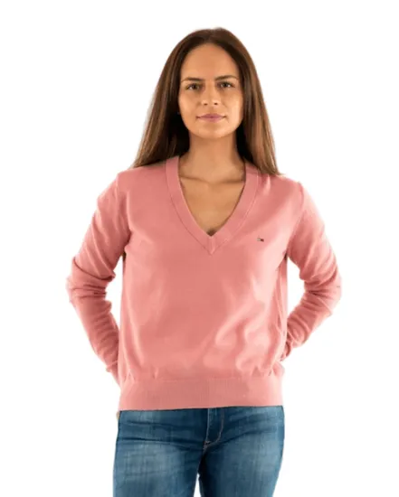 Pull col V Femme ESSENTIAL VNECK Rose