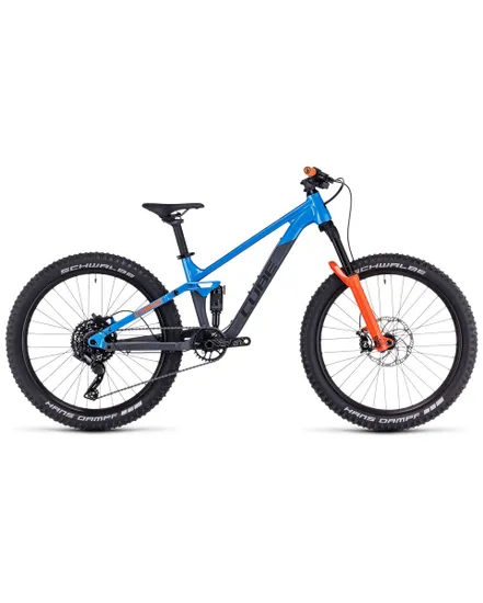 VTT tout suspendu Enfant STEREO 240 ONE Gris/Bleu/Orange