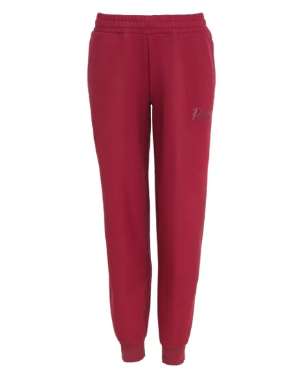 Pantalon Femme ESS SCRIPT COMFORT SWEATPANTS FL CL Rouge