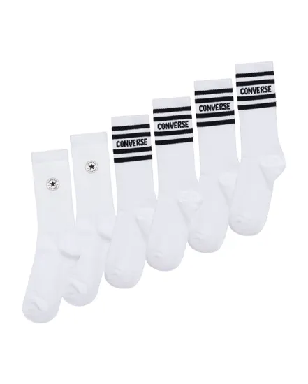 Lot de 6 paires de chaussettes Enfant CHN CHUCKPATCH COTTON 6PK CREW Blanc