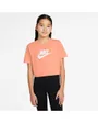 T-Shirt Fille G NSW TEE CROP FUTURA HBR Abricot