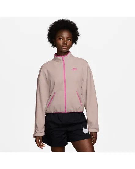 Veste zip Femme W NSW CLUB FLC LSE CZY TRK JKT Rose