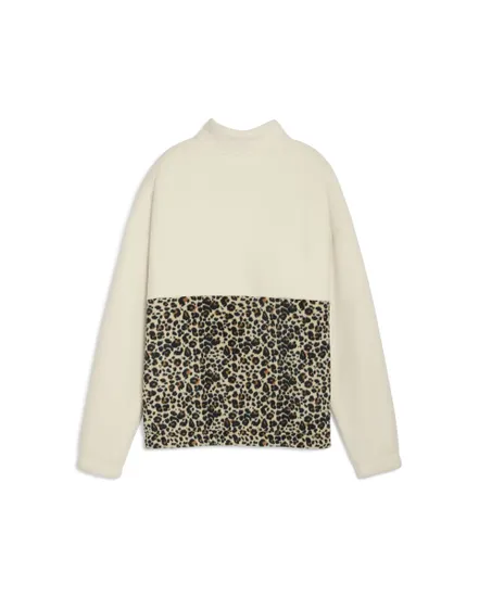 Sweat sherpa Femme ESS GRAPHIC ANIMAL R Beige