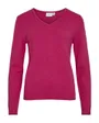 Pull col V Femme VIRIL V-NECK L/S KNIT TOP NOOS Rose
