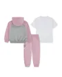 Ensemble de survetement + t-shirt Enfant NKN COLOR BLOCKED HBR JOGGER S Rose