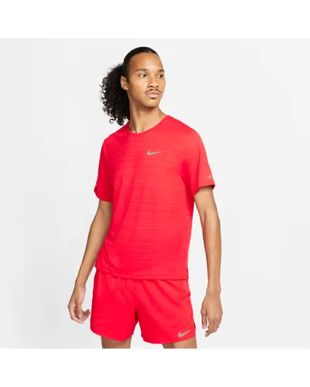 T-Shirt de running Homme M NK DF MILER TOP SS Rouge