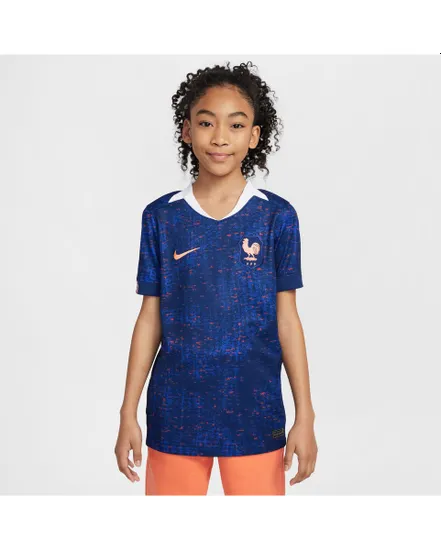 Maillot de football Enfant plus agé FFF Y NK DF STAD JSY SS HM Bleu