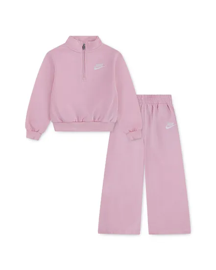 Ensemble de survetement Fille NKG WIDE LEG CLUB FLEECE SET Rose