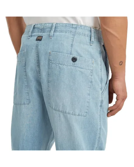 Pantalon Homme Pleated Chino Denim Relaxed Tapered