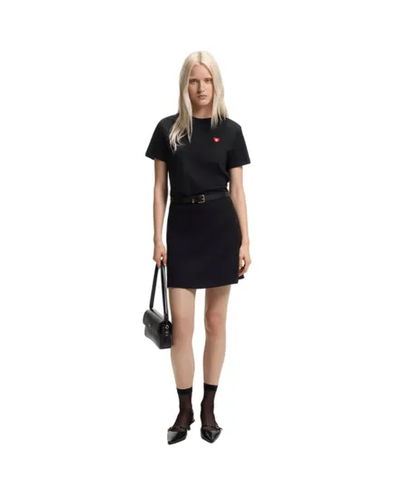 T-shirt col rond Femme DAMACIA 6 Noir