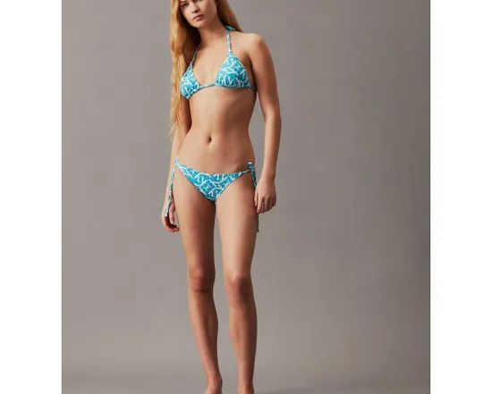 Maillot de bain Femme STRING SIDE TIE-PRIN Bleu