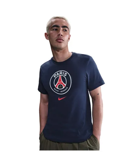 T-shirt de football Homme PSG M NK CREST TEE Bleu