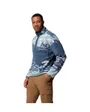 Polaire Homme HELVETIA II PRINTED HALF SNAP FLEECE Bleu