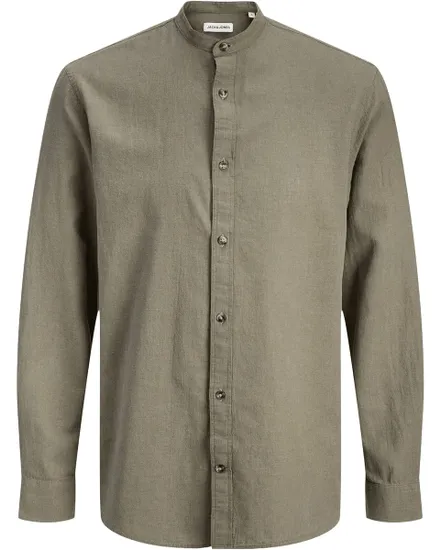 Chemise Homme Lin Blend Col Mandarin