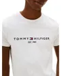 T-shirt col rond Homme CORE TOMMY LOGO TEE Blanc