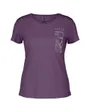 T-shirt manches courtes Femme DEFINED MERINO GRAPHIC Violet