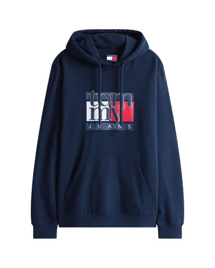 Sweat à Capuche Homme Tommy Jeans Reg Rwb Flag Hoodie Ext
