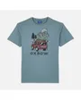 TEE SHIRT MANCHES COURTES GRAPHIQUE Homme Bleu