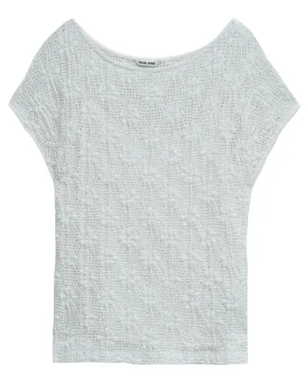 T-Shirt Femme Salsa Dentelle Blanc