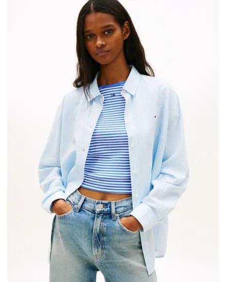 Chemise Femme TJW RLX LINEN SHIRT Bleu
