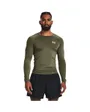 T-Shirt ML Homme UA HG ARMOUR COMP LS Vert