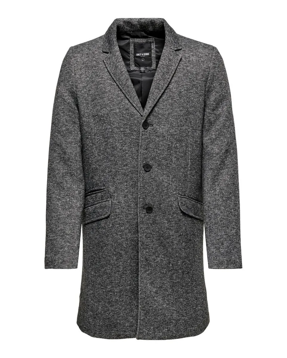 Manteau Homme Only sons ONSJULIAN KING COAT IN OTW VD Gris Sport