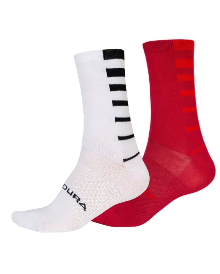 Chaussettes Homme COOLMAX STRIPE (LOT DE 2 PAIRES) Rouge