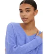 Blouse Femme VMCREWLEFILE LS V-NECK BLOUSE NOOS