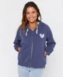 Sweat zip à capuche Femme GALICIA FULL ZIP FLEECE Bleu