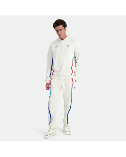 Sweat à capuche homme Village Equipe de France Olympique - Ecru
