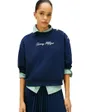 Pull Femme Gold Btn Script Terr