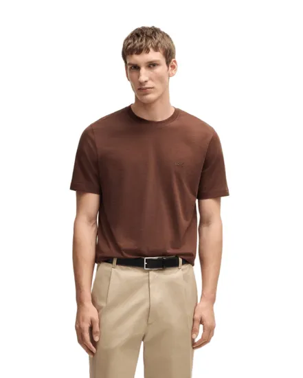 T-shirt col rond Homme THOMPSON Brun Clair,