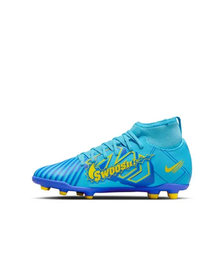 Crampons de football Enfant JR SUPERFLY 9 CLUB KM FG/MG Bleu