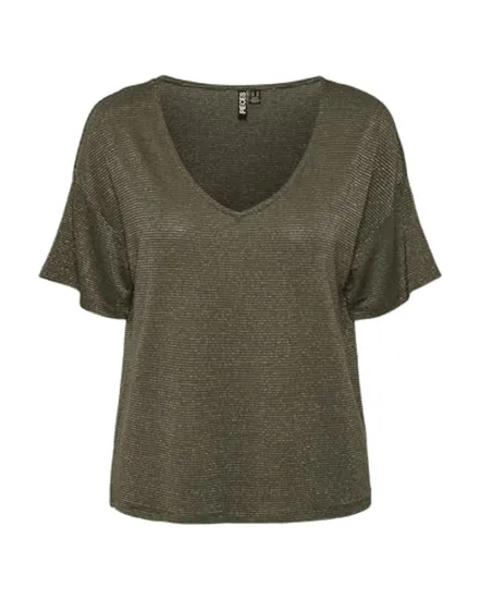 Tee Shirt Femme Pcbillo Oversized Rayures Lurex