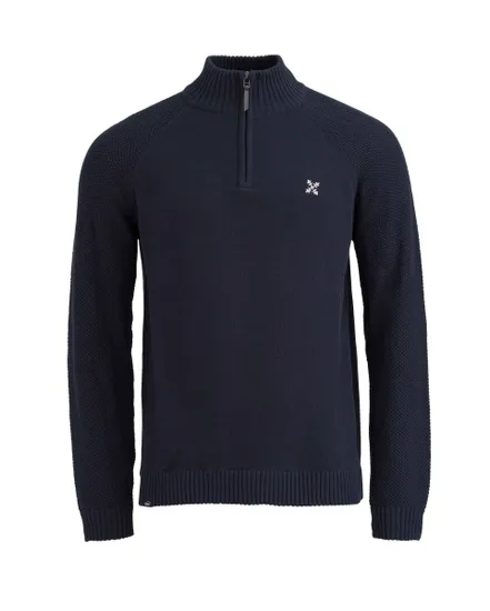Pull col zip Homme SHELTER Bleu