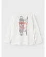 T-shirt Enfant NKMORSON LS NREG TOP PS Blanc