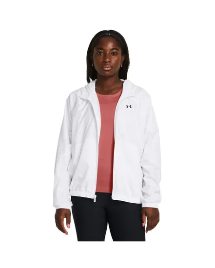 Veste à capuche zippée Femme UA RIVAL SPORT WINDBREAK JKT Blanc