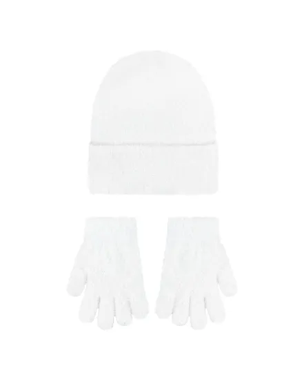 Coffret Enfant COZY BEANIE AND GLOVE SET Blanc