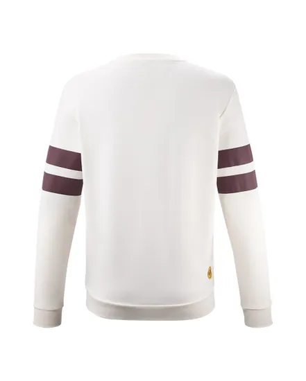 Sweat Unisexe HERITAGE LOGO Blanc/Aubergine