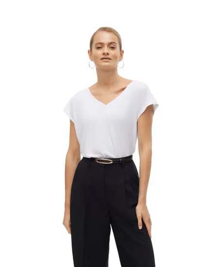 T-shirt Femme VMFILLI SS V-NECK TEE NOOS