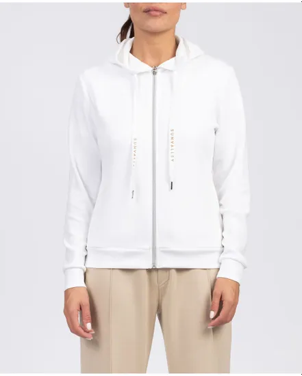 Veste a capuche manches longues Femme SWEAT VESTE Blanc