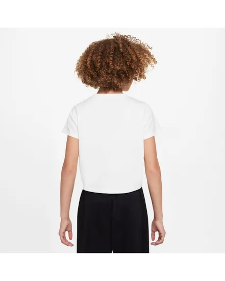 T-shirt manches courtes Enfant G NSW TEE CROP FUTURA Blanc