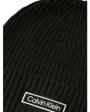 Bonnet Homme PATCH CHUNKY RIB COTTON BEANIE Noir