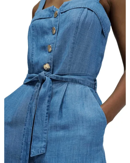 Salopette Femme Denim Lin Ceinture