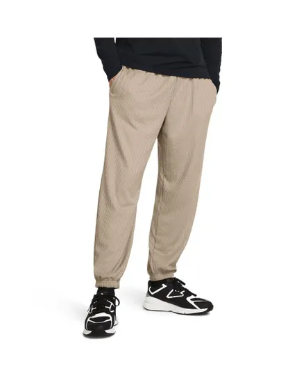 Pantalon de Jogging Homme UA RIVAL WAFFLE JOGGER Beige