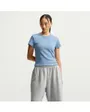 T-shirt Femme W NSW RIB TGHT SS TEE Bleu