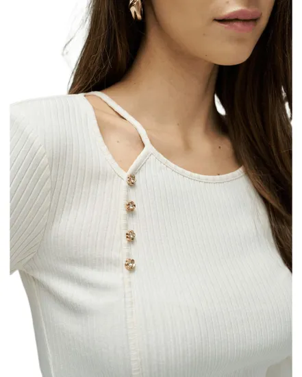 Pull Col Rond Homme Salsa Maille Côtelée Boutons Brillants
