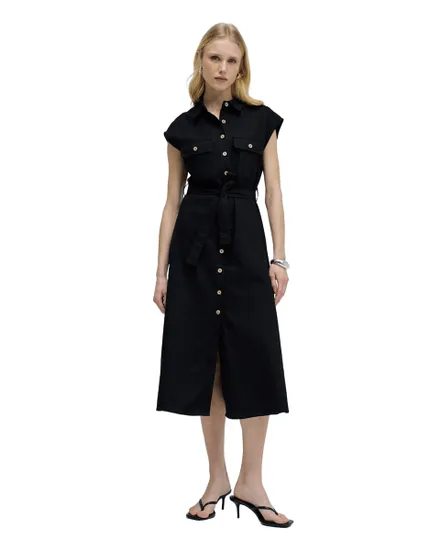 Robe Chemise Sans Manches Femme Salsa Boutons Naturels